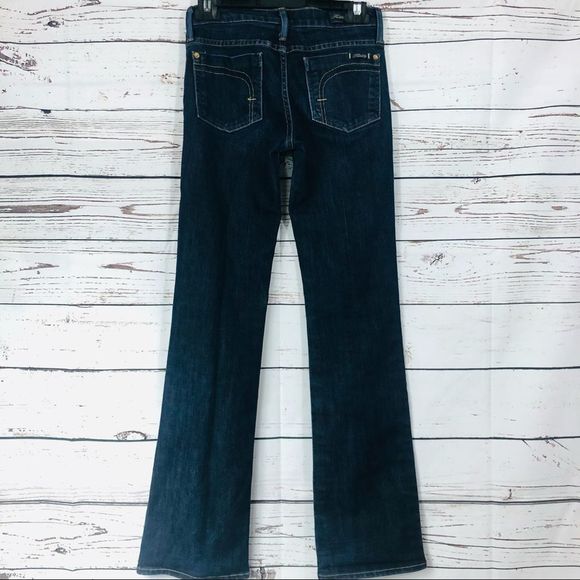 Fidelity Bella Donna Mid Rise Boot Cut Cotton Denim Jeans Blue Silk Rinse 25 - Picture 2 of 9